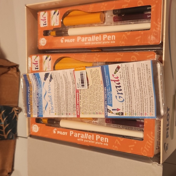 Pen pilot Parallel Calligraphy art Orange color cap school 12 individual pack - Picture 2 of 4